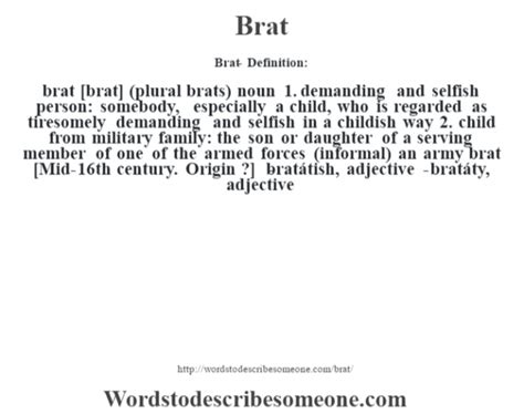 brat meaning for adults